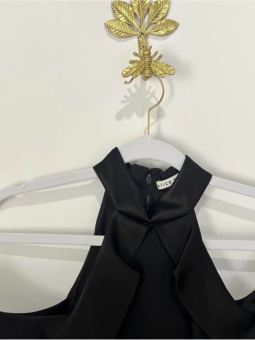 Black Cold-Shoulder Ruffle Dress - Picture 3 of 4